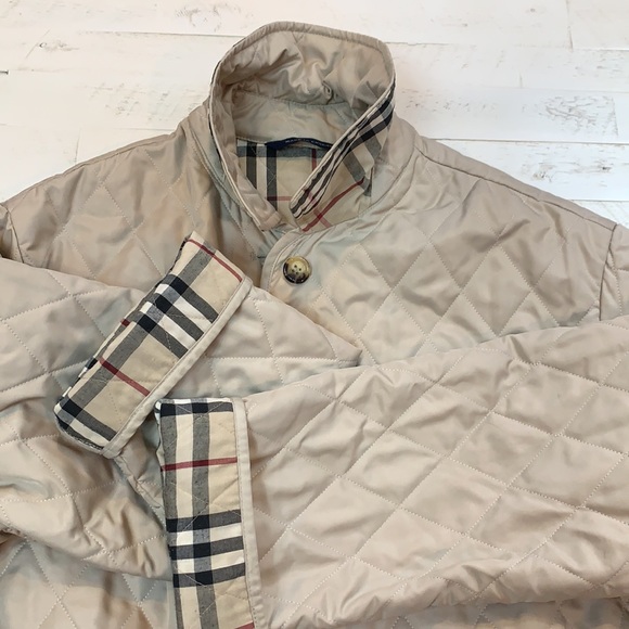 Burberry Jackets & Blazers - Burberry Quilted Tan Jacket S